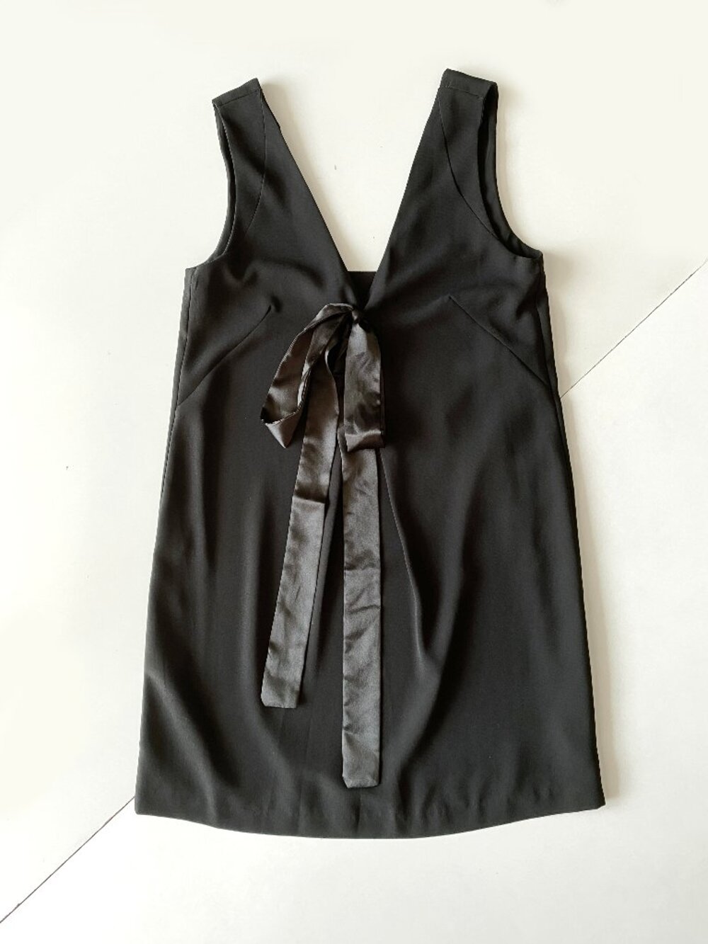 Mango Tie-Front Black Dress Size S